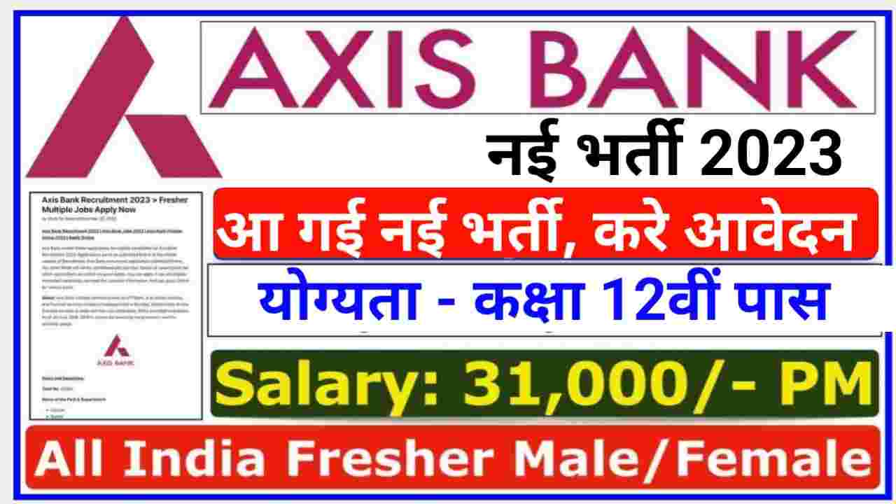 Axis Bank Data entry Operator New Bharti 2023 Apply Online Date